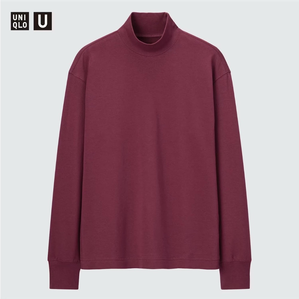 Uniqlo Women's Long Sleeve Tee - Burgundy
